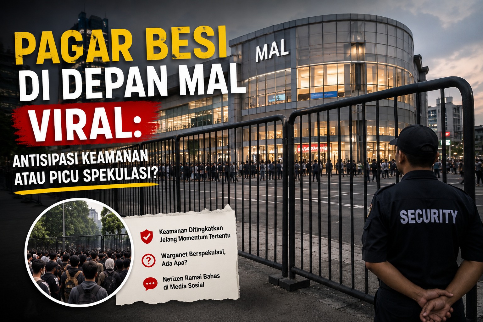 Pagar Besi di Depan Mal Viral: Antisipasi Keamanan atau Picu Spekulasi?