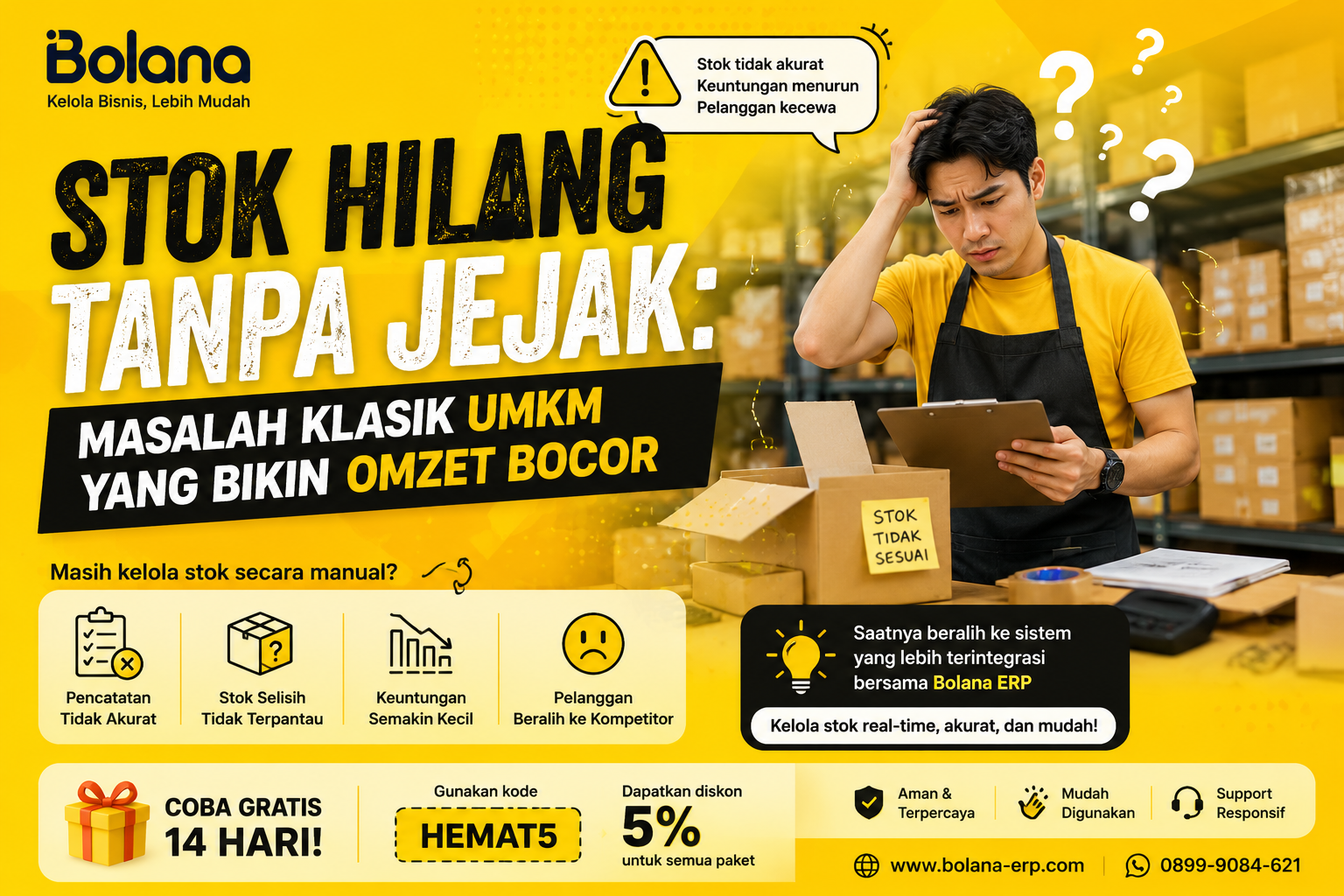Stok Hilang Tanpa Jejak: Masalah Klasik UMKM yang Bikin Omzet Bocor