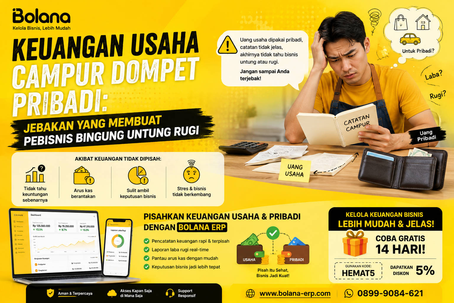 Keuangan Usaha Campur Dompet Pribadi: Jebakan yang Membuat Pebisnis Bingung Untung Rugi